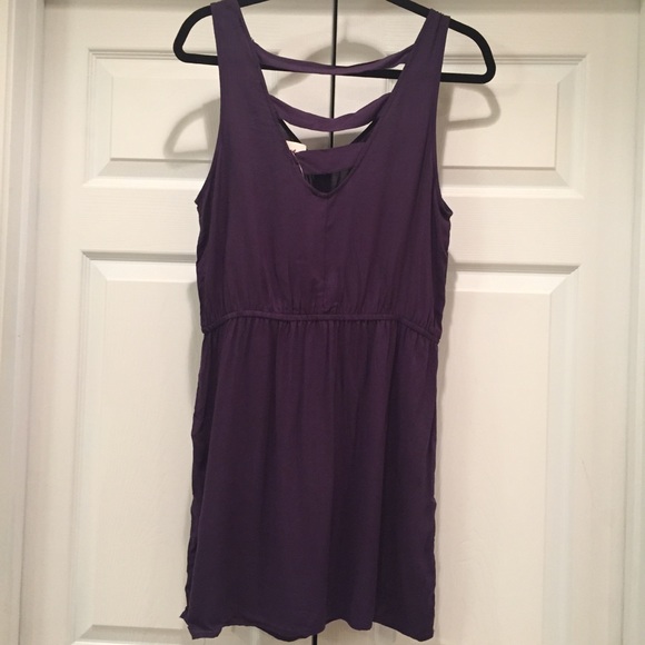 Double Zero Purple Sundress w/Partially Open Back - Picture 2 of 5
